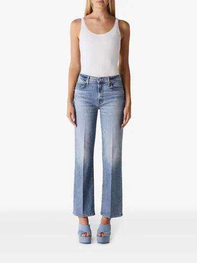 Mother Mid Rise Maven Ankle Jeans In Toil And Trouble In Light Wash