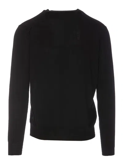 Paolo Pecora Black Sweater In Black