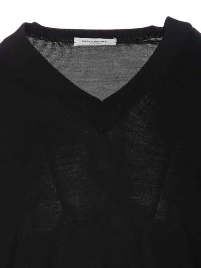 Paolo Pecora Black Sweater In Black