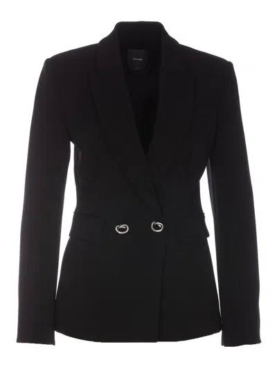 Pinko Metal-buttons Cady Blazer In Black