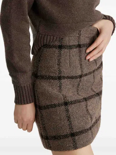 Patou Tweed Mini Skirt In Black