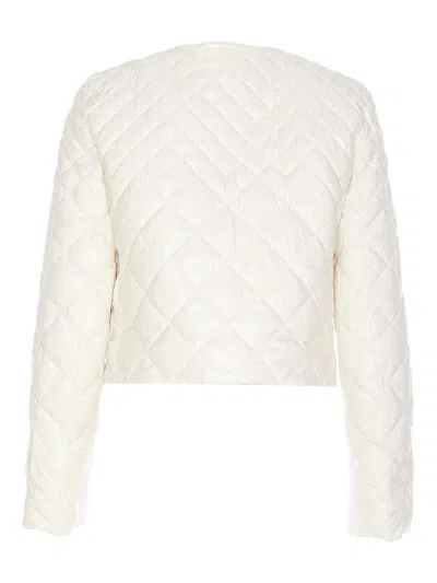 Shop Patrizia Pepe White Light Down Jacket