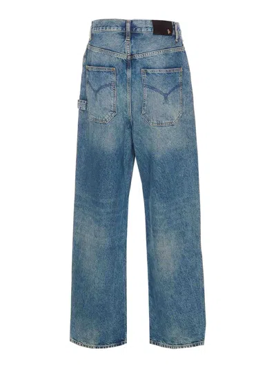 Shop Patrizia Pepe Denim Wide Jeans In Blue