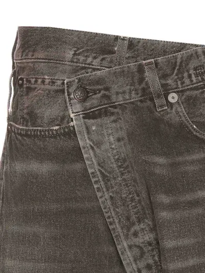 R13 Mud Grey Jeans In Grey