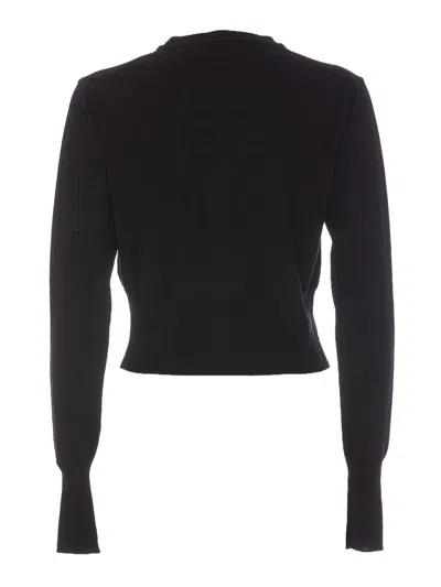 Vivienne Westwood Orb Embroidered Knit Cardigan In Black