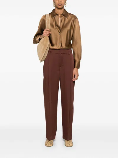 Vince Bias Ls Blouse In Beige