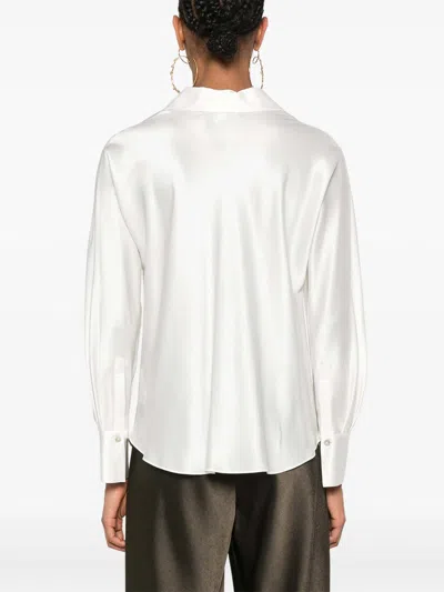 Vince Bias Ls Blouse In White