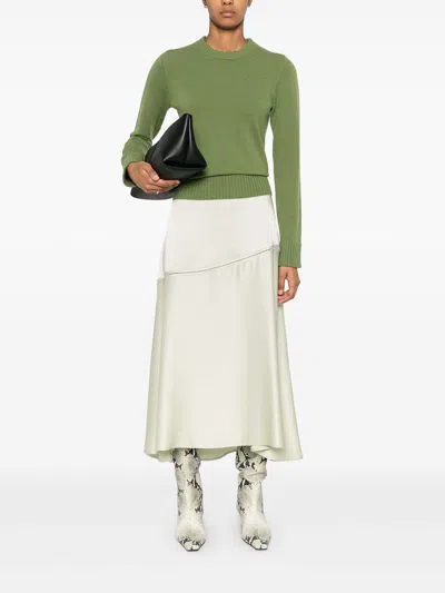 Vince Kaschmirpullover Mit Rundhalsausschnitt In Green