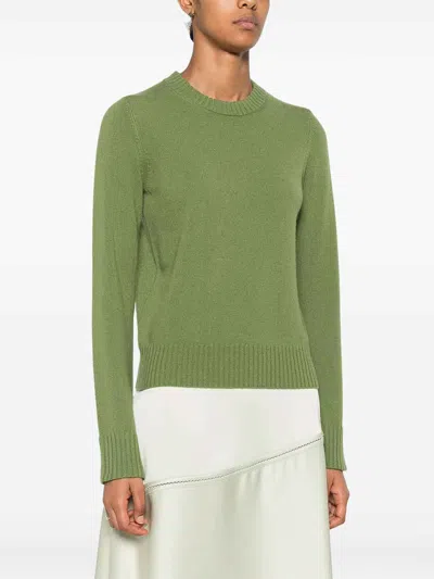 Vince Kaschmirpullover Mit Rundhalsausschnitt In Green