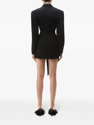Alexander Wang Asymmetric Minidress Blazer In Black