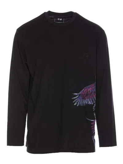 Shop Y-3 Adidas  Black Long Sleeves T-shirt