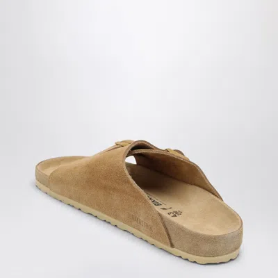 Birkenstock Man Sandals Sand Size 9 Leather In Multi