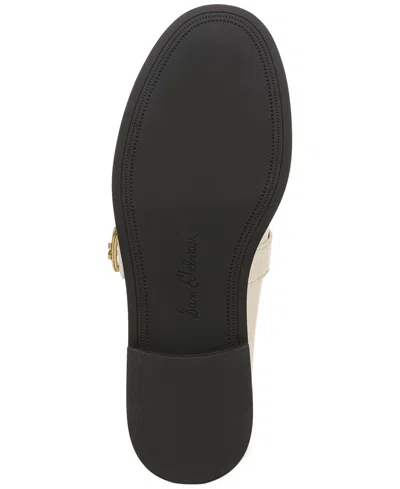 Sam Edelman Elaina T-strap Buckle Loafer Modern Ivory Leather In Modern Ivory
