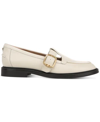 Sam Edelman Elaina T-strap Buckle Loafer Modern Ivory Leather In Modern Ivory