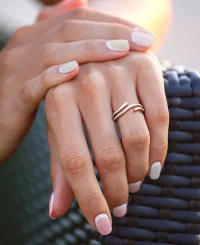 Macy's Moissanite Wrap Statement Ring (1/2 Ct. T.w.) In Sterling Silver In Silver