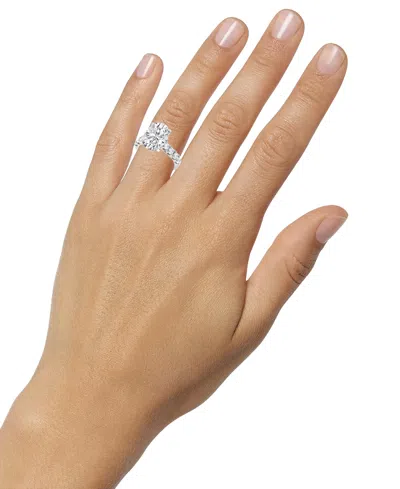 Badgley Mischka Certified Lab Grown Diamond Oval Engagement Ring (5 Ct. T.w.) In 14k Gold In White Gold