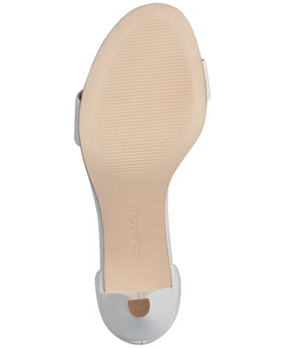 Style & Co Women's Paycee Two-piece Dress Sandals, Created For Macy's In White Smooth