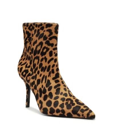 Schutz Mikki Casual Pointed Toe Genuine Calf Hair Bootie In Multi