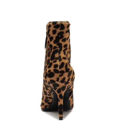 Schutz Mikki Casual Pointed Toe Genuine Calf Hair Bootie In Multi