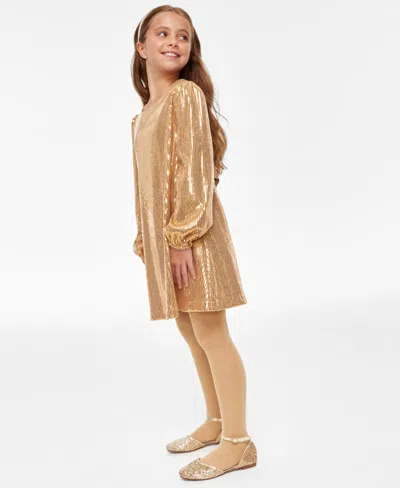 Inc International Concepts Big Girls Mommy & Me Sequin Dress, Created For Macy's In Gold Sequi