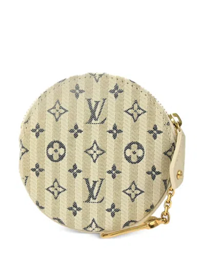 Pre-owned Louis Vuitton 2007 Porte Monnaie Coin Pouch In Neutrals