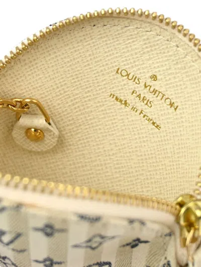 Pre-owned Louis Vuitton 2007 Porte Monnaie Coin Pouch In Neutrals