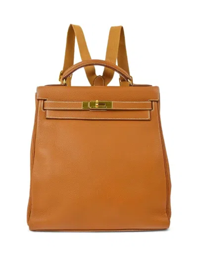 Pre-owned Hermes 2000 Ado Gm Backpack In Brown