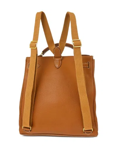Pre-owned Hermes 2000 Ado Gm Backpack In Brown