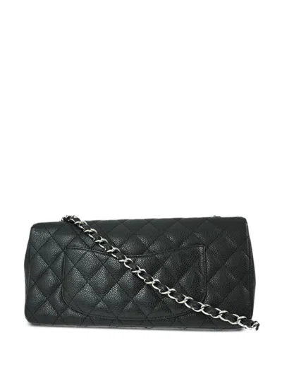 Pre-owned Chanel 2006-2008 East West Shoulder Bag In Black