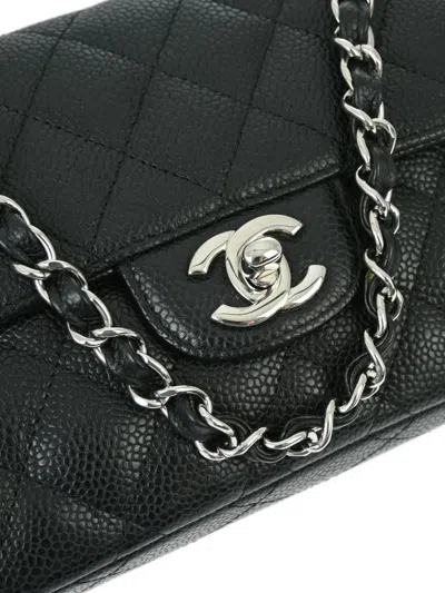 Pre-owned Chanel 2006-2008 East West Shoulder Bag In Black