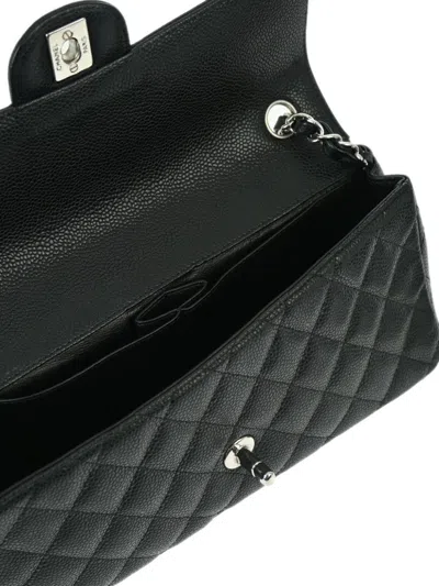 Pre-owned Chanel 2006-2008 East West Shoulder Bag In Black