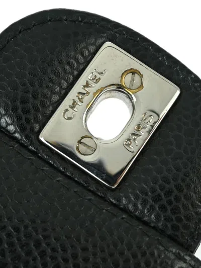 Pre-owned Chanel 2006-2008 East West Shoulder Bag In Black