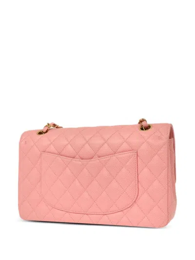 Pre-owned Chanel 2004-2005 Medium Double Flap Shoulder Bag In Pink