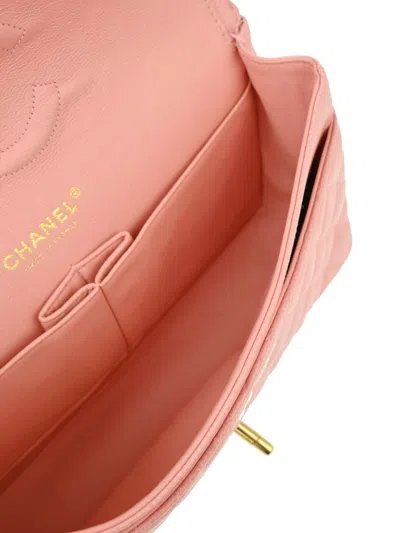 Pre-owned Chanel 2004-2005 Medium Double Flap Shoulder Bag In Pink