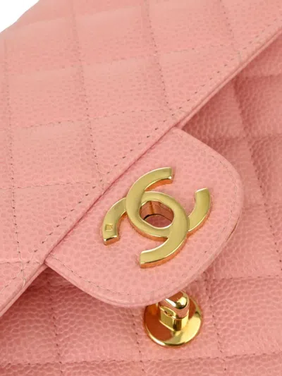 Pre-owned Chanel 2004-2005 Medium Double Flap Shoulder Bag In Pink
