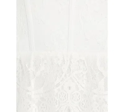 Morgan & Company Juniors' Lace Bustier Mini Dress In White