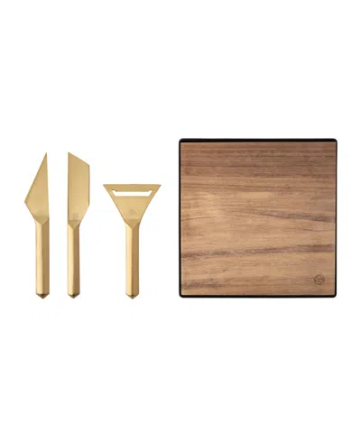Rabbit Cheese Board & Knives 4-pc. Set In Black