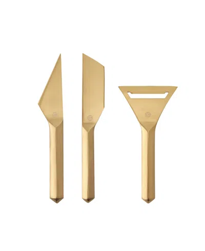 Rabbit Cheese Board & Knives 4-pc. Set In Black