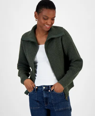 AND NOW THIS WOMEN'S SAILOR-COLLAR ZIP-FRONT SWEATER, CREATED FOR MACY'S 