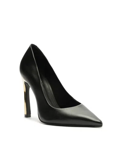 Schutz Women's Lou Curve High Stiletto Heel Pumps In Dark Black