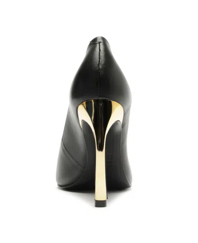 Schutz Women's Lou Curve High Stiletto Heel Pumps In Dark Black
