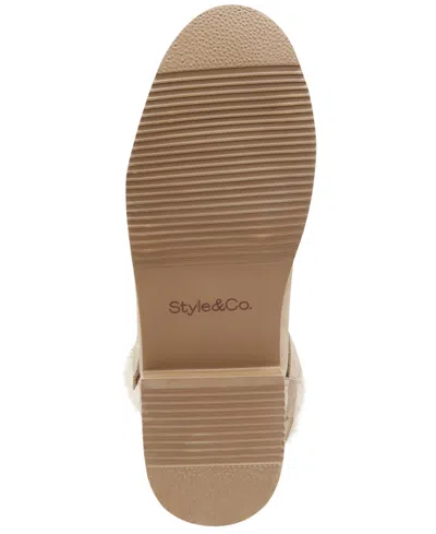 Style & Co Women's Korri Pull-on Buckled Winter Booties, Created For Macy's In Sand