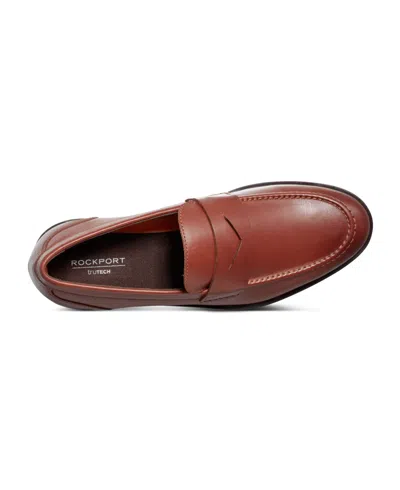 Rockport Men's Soren Dress Slip On Penny Loafers In Dark Natural Leather