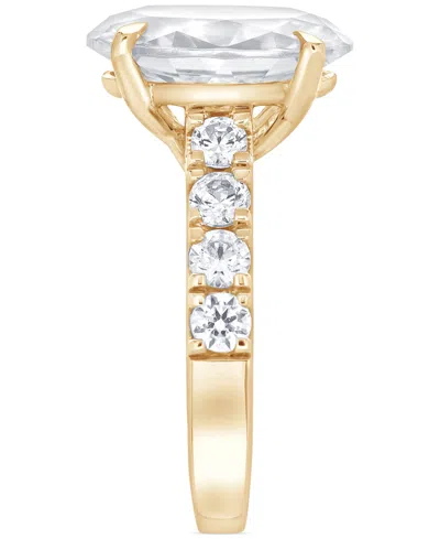 Badgley Mischka Certified Lab Grown Diamond Oval Engagement Ring (5 Ct. T.w.) In 14k Gold In Yellow Gold
