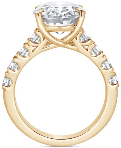 Badgley Mischka Certified Lab Grown Diamond Oval Engagement Ring (5 Ct. T.w.) In 14k Gold In Yellow Gold