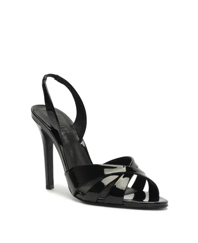 Schutz Keefa Patent Leather Slingback Sandal In Black