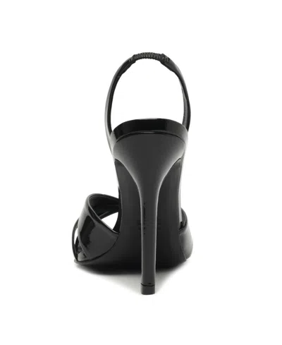 Schutz Keefa Patent Leather Slingback Sandal In Black
