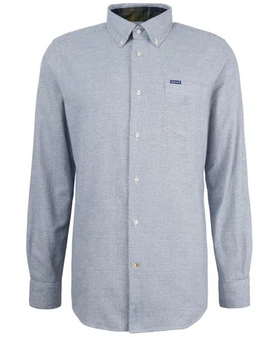 Barbour Turner Microcheck Button-down Shirt In Navy