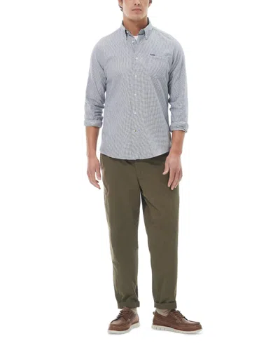 Barbour Turner Microcheck Button-down Shirt In Navy