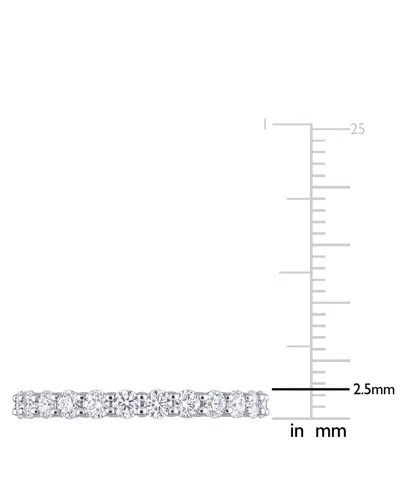 Macy's Moissanite Polished Eternity Band (1-1/2 Ct. T.w.) In 10k White Gold In White